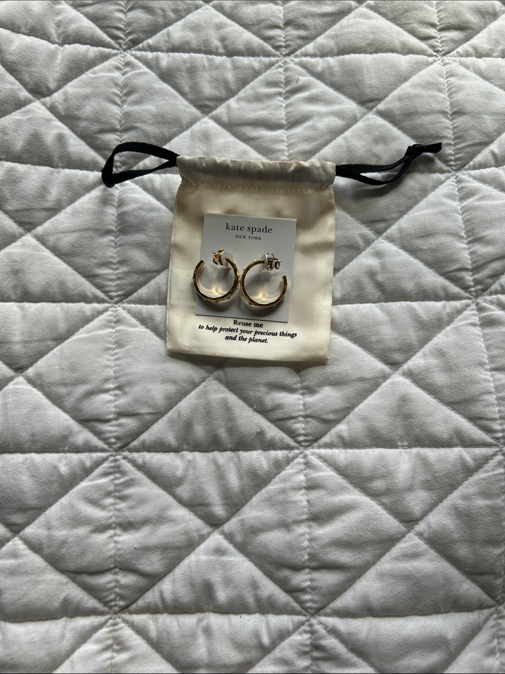 kate spade Gold Hoops with Opals